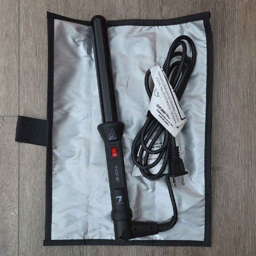 Tyche 1" Teflon Curling Wand With Heat Resistant Mat